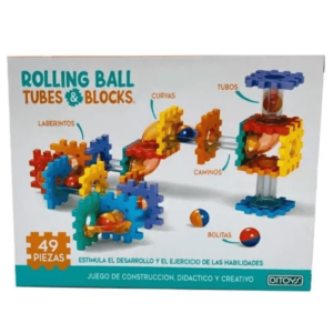 ROLLING BALL,TUBES Y BLOCKS 49 PCS 2565 DITOYS
