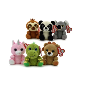 ANIMAL SENTADO OJO BRILLO 18CM 1662 PHI PHI TOYS